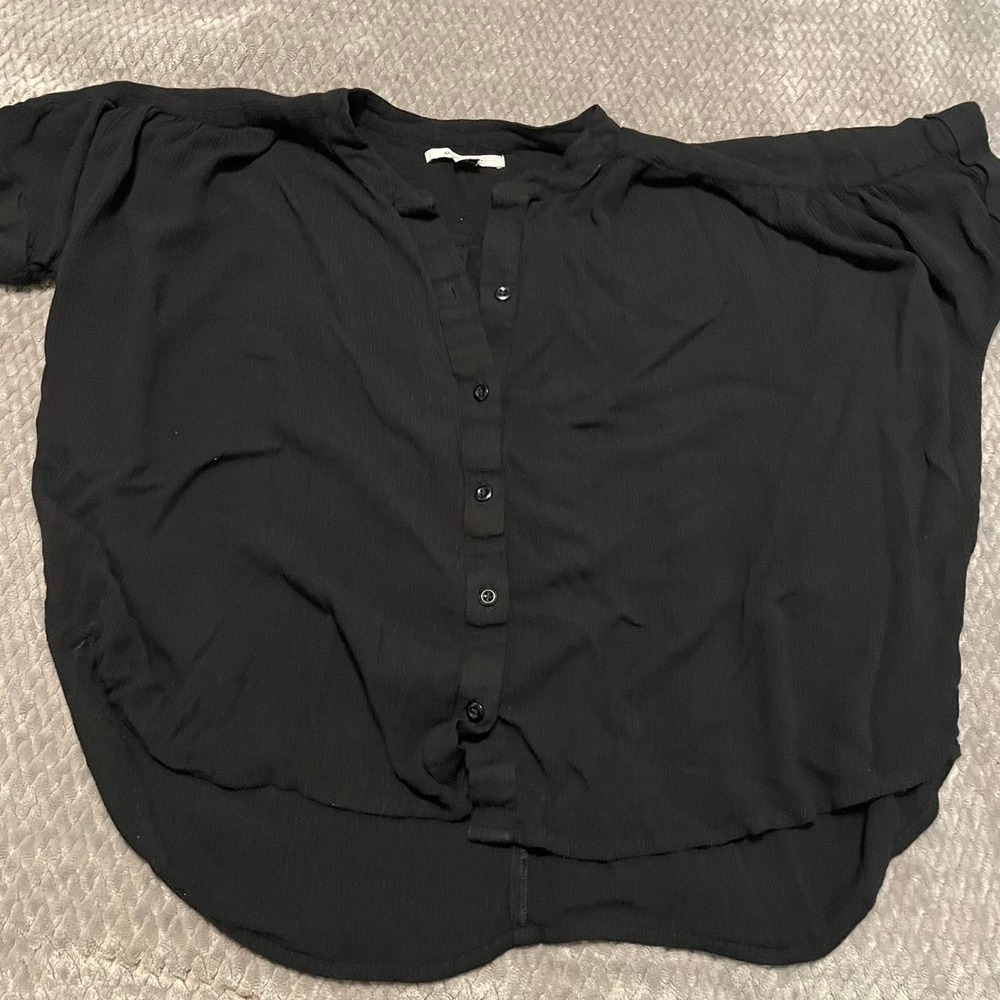 O'neill Women's "Shelly" Blouse- Short Sleeve - Black - size M